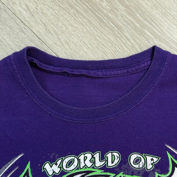 Rare Vintage Y2K World of Outlaws Sprint Car Racing Men's Purple T-Shirt - Small - Picture 5 of 5
